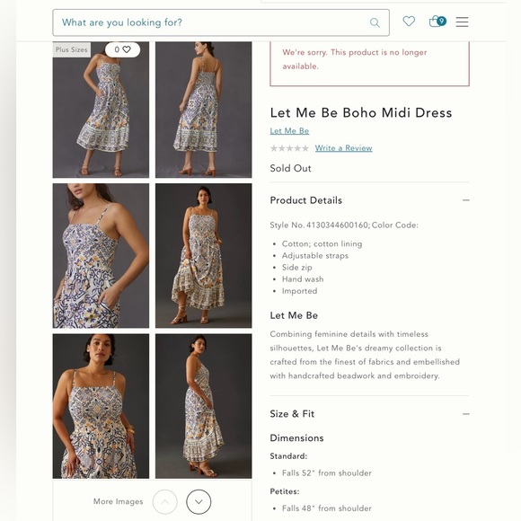 Anthropologie Multicolor Patterned Midi Dress - Picture 13 of 15